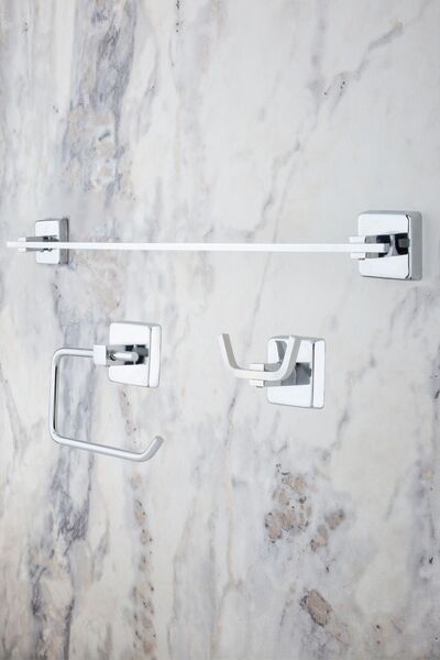 evina Stainless Brass Bathroom Set Towel Holder Toilet Roll Holder Bathrobe T...