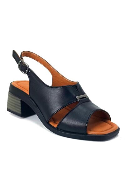 Venüs 2311510   صندل كاجوال من الجلد الطبيعي - أسود