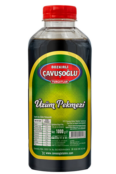 Bozkırlı Çavuşoğlu Çifte Kavrulmuş Kepeksiz Bozkır Tahini 930 gr Çavuşoğlu Üzüm Pekmezi 1000 gr