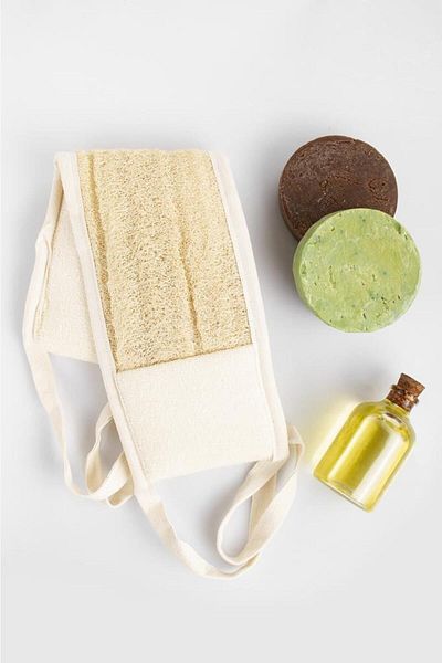 BOTANICA COMFORT Pumpkin Towel Sponge Bathroom Fiber For Back