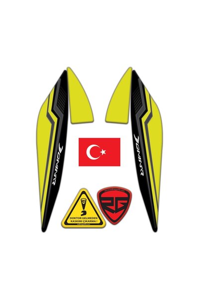 Redline Grafik Bajaj Dominar D250 - 400 Far üstü Kafa Grenaj Sticker 4 Parça ...