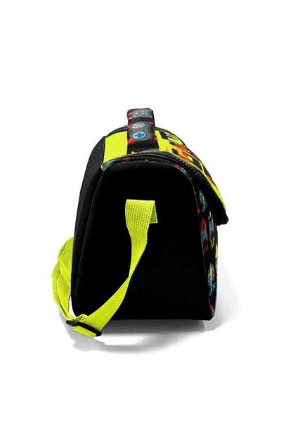 Coral High Neon Yellow and Black Game Over Patterned Thermo Lunchbox - 11728