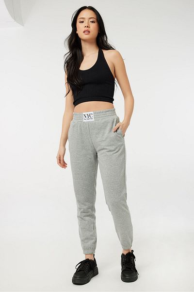 Ardene French Terry Sweatpants with NYC Patch