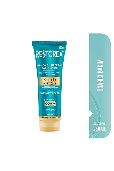 Restorex Keratin & Argan Repair Hair Care Cream 250 ml + Tekutý kondicionér na vlasy 200 ml