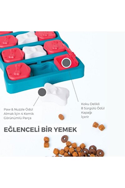 Outward Hound Dog Brick İnteractive Puzzle Köpek Zeka Oyuncağı ve Mama Kabı