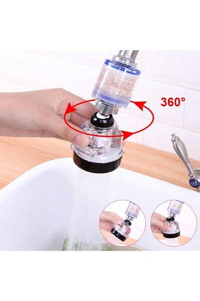 CMT Transparent Faucet Head with Filter 3 Functions Water Saving 360 Degree Rotating Head