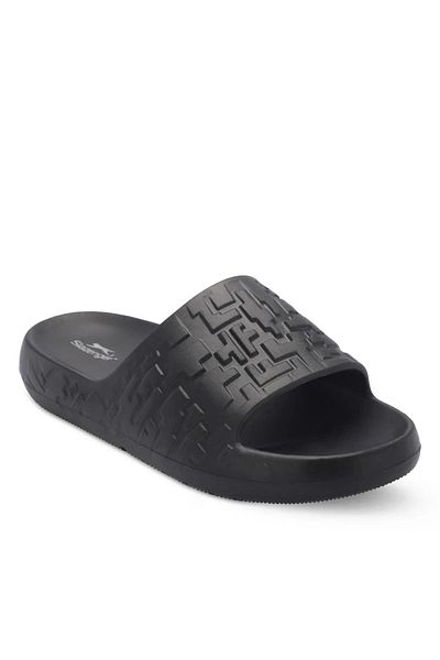 Slazenger Papuci zilnici Titan Black Eva pentru bărbați - Confort pentru mare și plajă