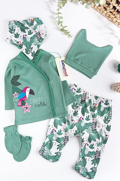 Babymod 5 Piece Baby Girl Hospital Outlet Baby Set with Bird Figure