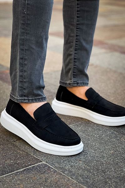remss Ανδρικά Loafer παπούτσια Robert RS615 Suede Black BT