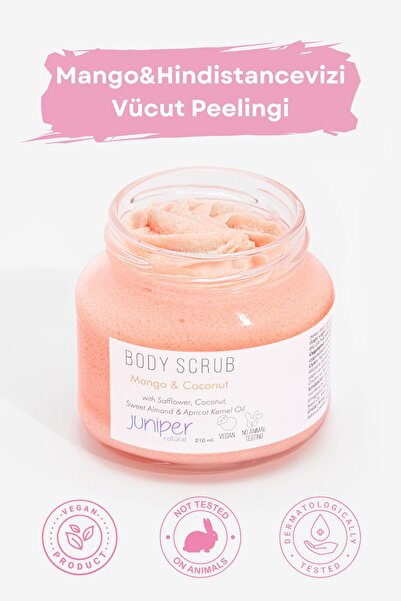 Juniper Natural مقشر الجسم الطبيعي بالمانجو وجوز الهند - مرطب، منقي، نباتي - ...