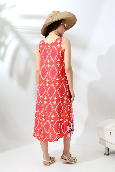 LİKAPA Καλοκαιρινό φόρεμα Viscose Strap - Likapa 2691