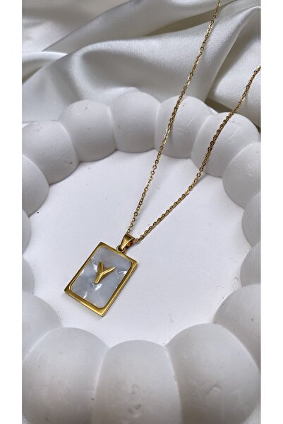 Accessories Gold Renk Y Harfli Kolye