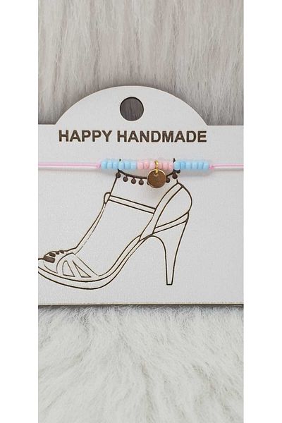 HAPPY HANDMADE Anklet Colorful Detachable Gift Set Suitable for All Legs