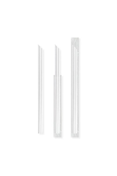 AMBALAJ PAZARI Bubble Tea Jelatinli Şeffaf 22 cm Pipet - 50 Adet.