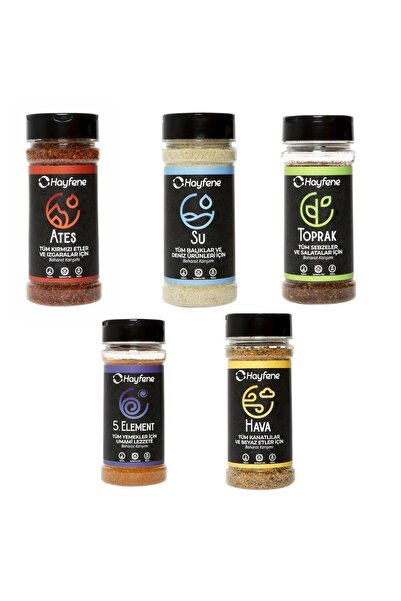 Hayfene (5 Li Set )element Serisi Baharat Karışımı Ateş+su+toprak+hava+5.element