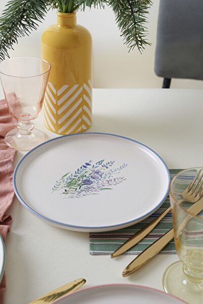 Keramika Farfurie pentru Tort Blossoms Elegante 22 Cm 6 Bucati 21788-93