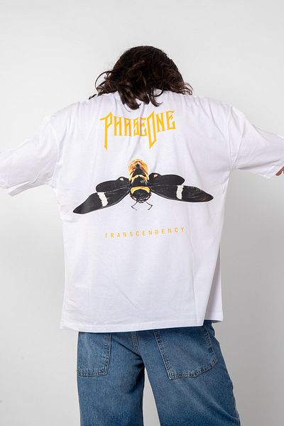 Sekizbiraltı Μπλουζάκι Phaseone V2 Printed Unisex Λευκό Oversize