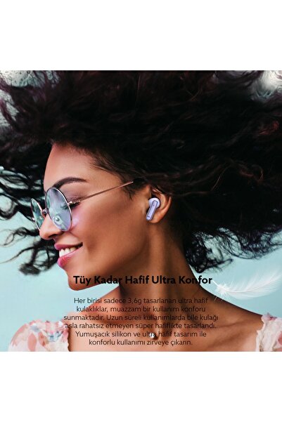 ROSSTECH Soundparty Rs-300 Aktif Gürültü Önleyici Tws Bluetooth 5.3 Kulaklık-Şeffaf Mod-4 Mikrofonlu