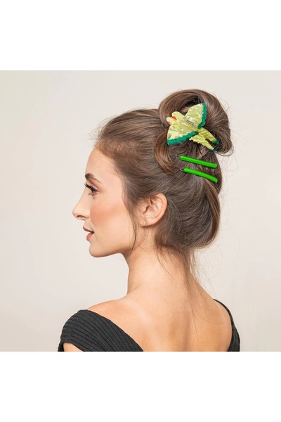 Cinderella Agrafă de păr din acetat de lux - 9 cm, model de pasăre papagal, c...