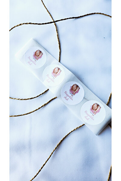 Çikoleyt Design Kişiye Özel Yapışkanlı Etiket - Hoşgeldin Doğum Etiketi - Kız...