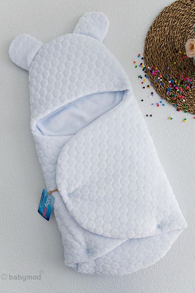 Babymod Embossed Velboa Baby Boy Swaddle