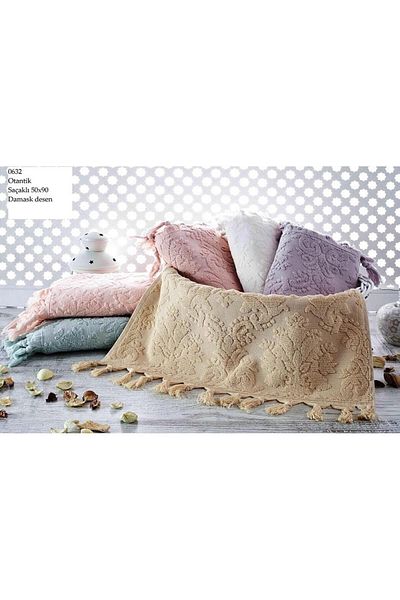 Sevim Prosop de mână liliac - 50x90 cm, 100% bumbac, cu franjuri, absorbție mare de apă