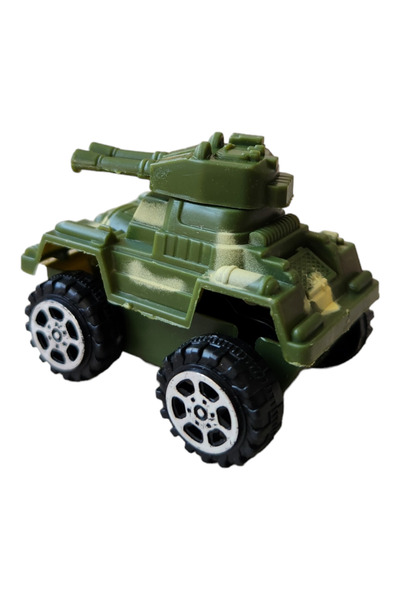 ALMİLA 3D ASKERİ TEKERLEKLİ TANK MİNİ OYUNCAK (ÇEK BIRAK)