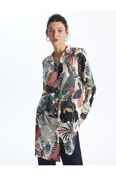 LC Waikiki LCWAIKIKI - Classic Patterned Women's Tunic Shirt