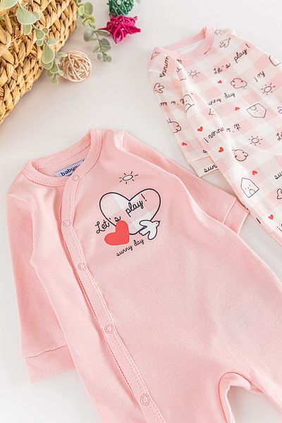 Babymod Summer Day Long Sleeve 2-Piece Baby Girl Jumpsuit Set
