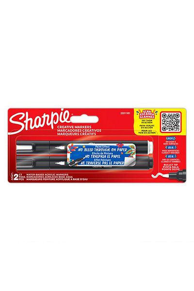 Sharpie Fine Permanent Marker Pen Set - Creative 2 Colors Black and White