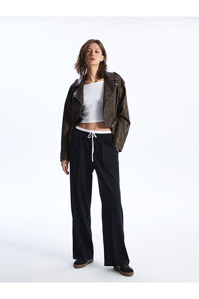 LC Waikiki Wide Leg and Elastic Waist Women's Trousers