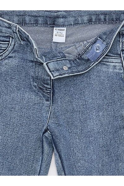 LC Waikiki Basic Jean Pants for Baby Girl - Elastic Waist