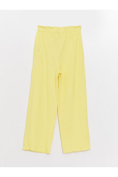LC Waikiki LCW Kids Girl - Pantaloni de bază cu picioare largi și talie elastică