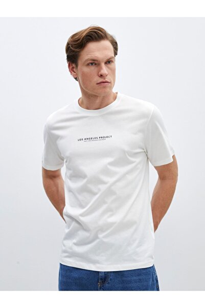 LC Waikiki Bisiklet Yaka Kısa Kollu Baskılı Penye Erkek Tişört