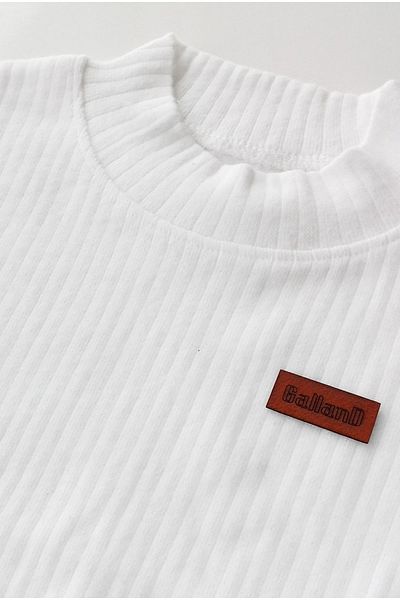 GallanD Children's Body Long Sleeve Seasonal Unisex Soft Ribbed Half Turtleneck Children's Body