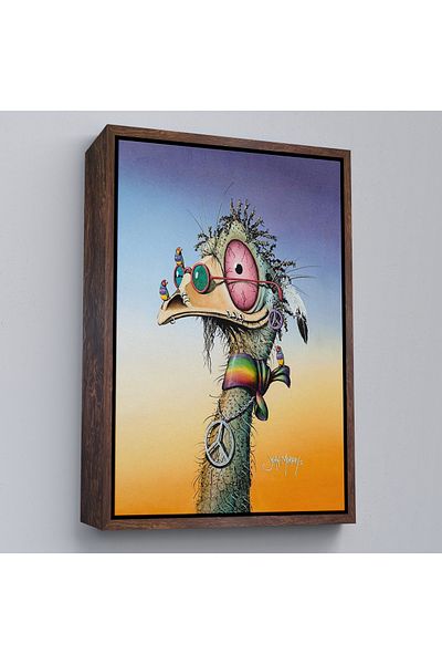 Harita Sepeti Διακοσμητικός πίνακας τοίχου Hippie Ostrich με πλαίσιο -6181