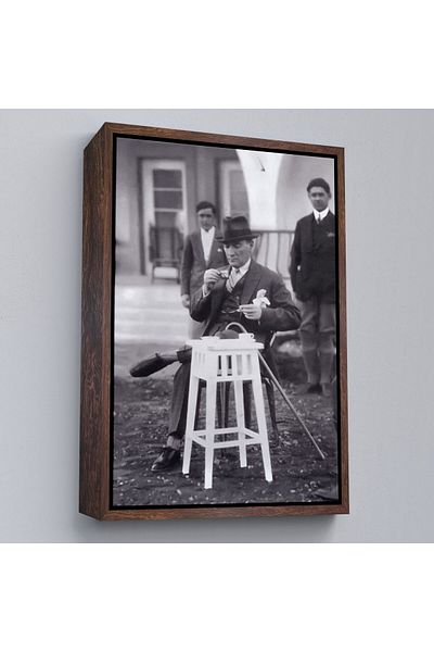 Harita Sepeti Pictură portret Ataturk înrămată Mustafa Kemal Atatürk Pictură decorativă pe pânză dreptunghiulară-124