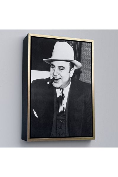 Harita Sepeti Αφίσα με κορνίζα Famous Sabika Photo, Famous Mafia Boss, Al Capone Canvas Painting-5292