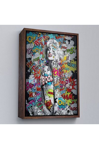 Harita Sepeti Σκελετός γκράφιτι Marilyn Monroe, Έγχρωμη ζωγραφική σε καμβά Marilyn Monroe-5307