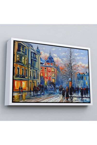 Harita Sepeti În cadru Kiev Ucraina Pictură în ulei Vedere Decorativă Canvas Tablo-3513