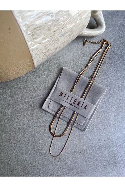 Miltonia Italian Steel Chain Snake Necklaces - Pack of 2