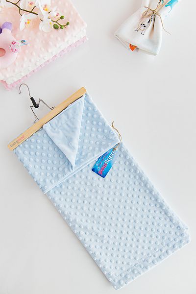 Babymod Chickpea Patterned Baby Blanket Blue-80 X 100