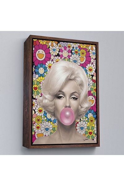 Harita Sepeti Ζωγραφική τοίχου με κορνίζα Marilyn Monroe Pink Balloon-6217