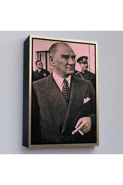 Harita Sepeti Pictură portret Ataturk înrămată Mustafa Kemal Atatürk Pictură decorativă pe pânză dreptunghiulară-132