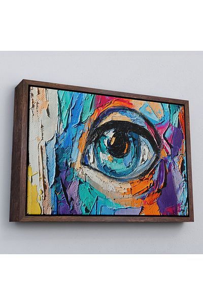 Harita Sepeti Pictură murală cu ochi de femeie colorată în cadru-3731
