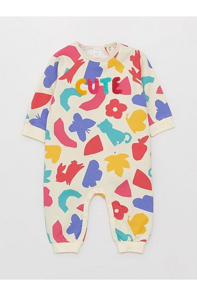LC Waikiki LCW baby Crew Neck Long Sleeve Baby Girl Jumpsuit
