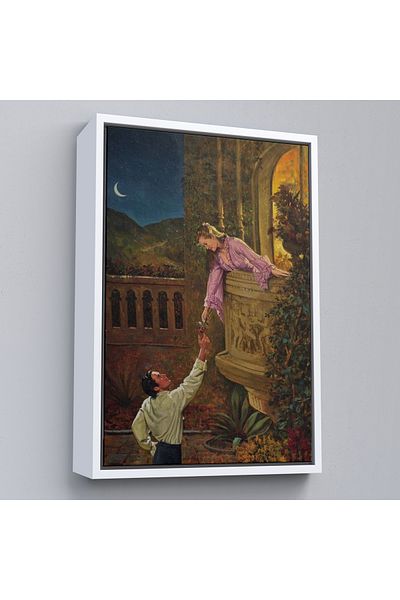 Harita Sepeti Tablou de perete pentru femei cu cadru Lover Giving Flowers-6241