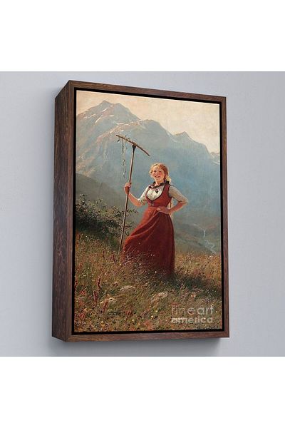 Harita Sepeti Pictură decorativă de perete pentru fată de țară germană înrămată-6146