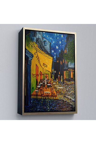 Harita Sepeti În cadru Cafenea Terasă în Piața Forumului Arles 1888 Pictură decorativă pe pânză-5952