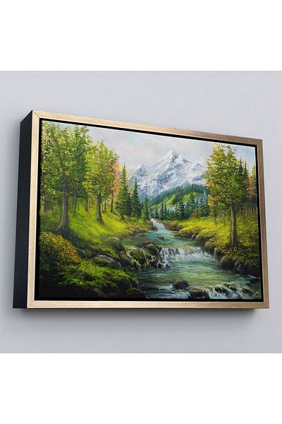 Harita Sepeti Pictură murală cu munte zăpadă și primăvăra-3527